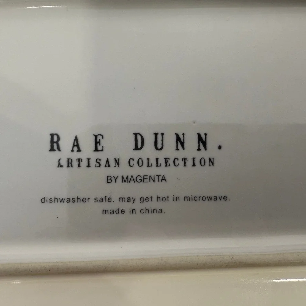 Rae Dunn Just Married Ceramic Platter Doves Hearts Wedding Serving Tray 12 Inch